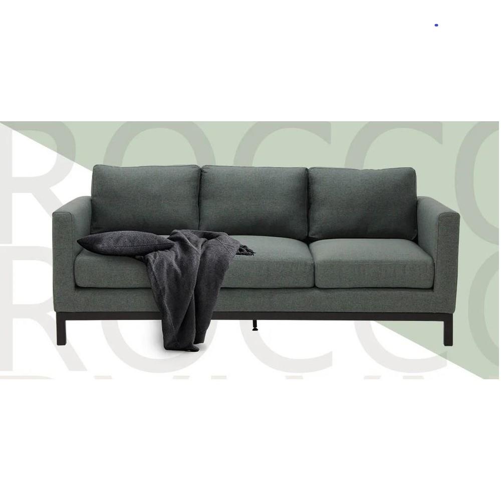 โซฟา 3 ที่นั่ง KONCEPT ROCCO สีเทาเข้ม