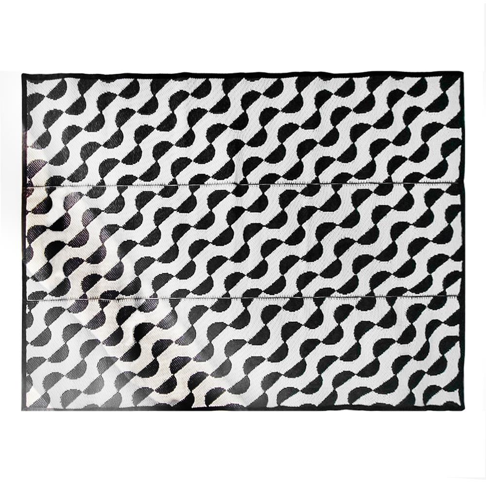 เสื่อพกพา MAT-ER WAVE 150X200 ซม. สีขาว/ดำ