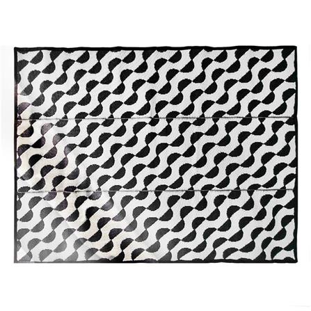 เสื่อพกพา MAT-ER WAVE 150X200 ซม. สีขาว/ดำ_0