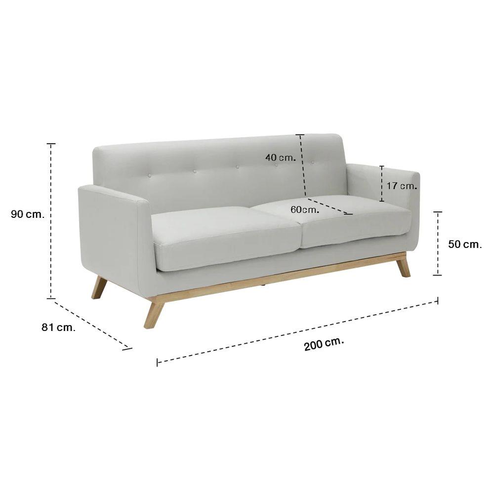 โซฟา 3 ที่นั่ง KONCEPT ROMY สีครีม