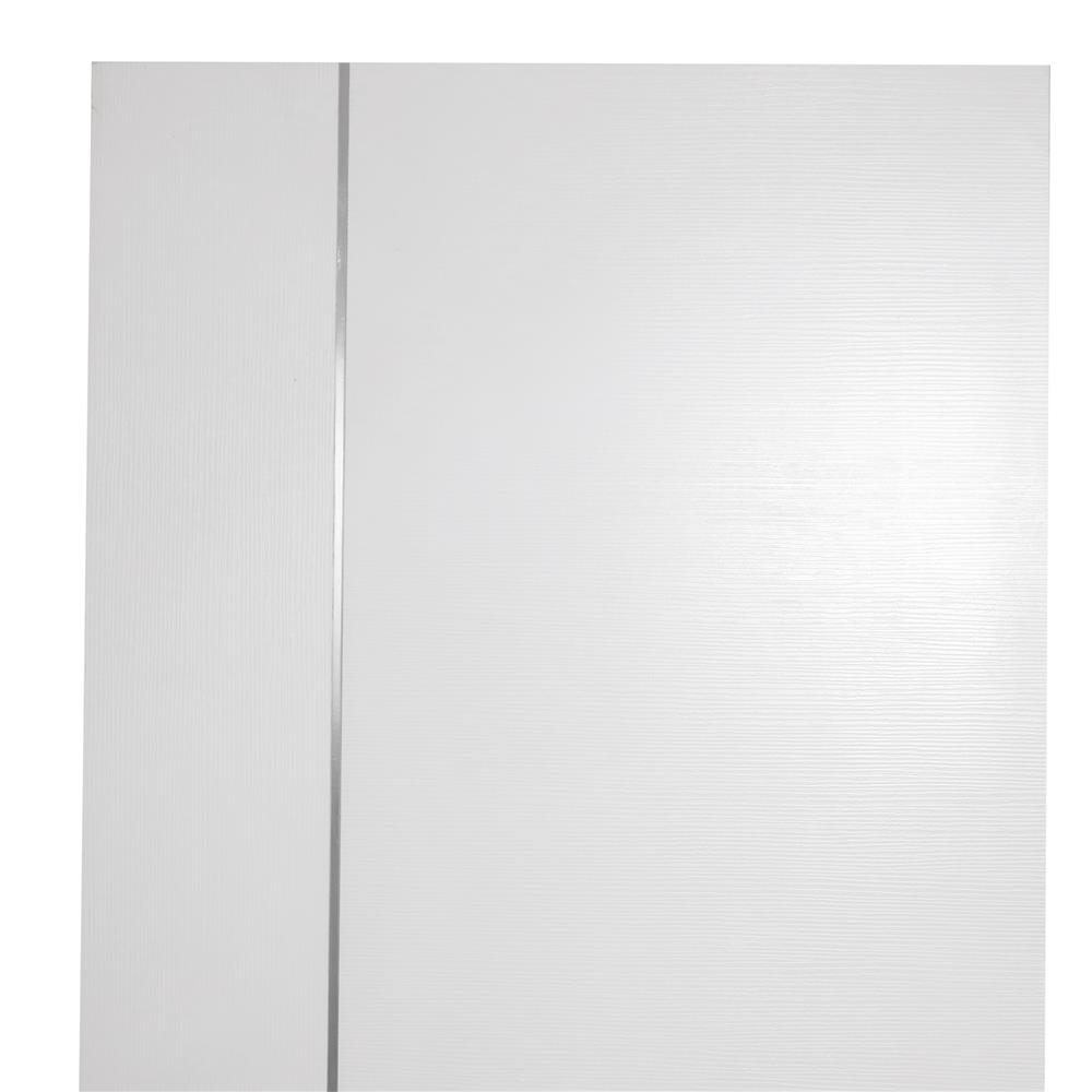 ประตูภายนอก UPVC เจาะลูกบิด AZLE LT-09 80X200 ซม. สีขาว