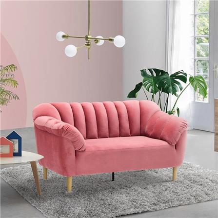 โซฟา 2 ที่นั่ง KONCEPT ROSEE สีชมพู_2