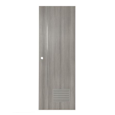 ประตูห้องน้ำ UPVC AZLE BN-01 เกล็ดล่าง 70X200 ซม. สีเทา ลายไม้ เจาะลูกบิด_0