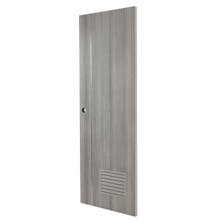 ประตูห้องน้ำ UPVC AZLE BN-01 เกล็ดล่าง 70X200 ซม. สีเทา ลายไม้ เจาะลูกบิด_1