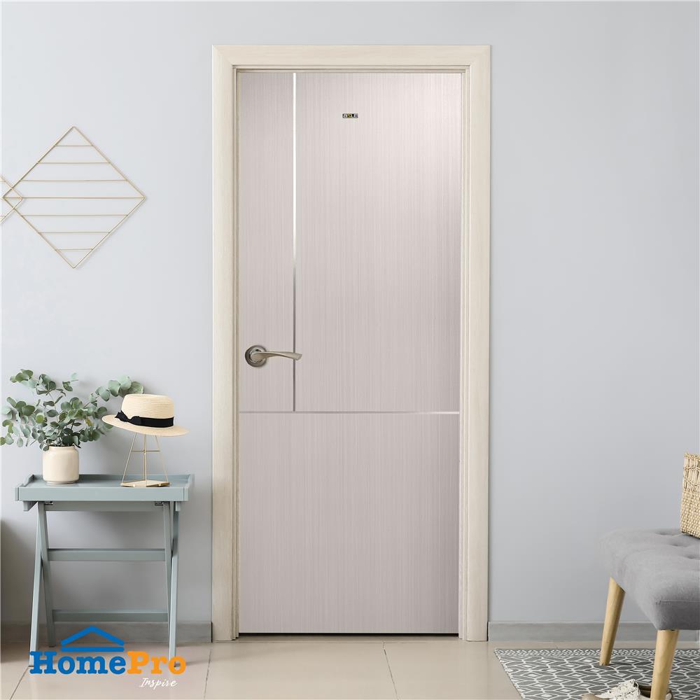 ประตูภายใน UPVC AZLE LT-11 80X200 ซม. สี ASH เจาะลูกบิด