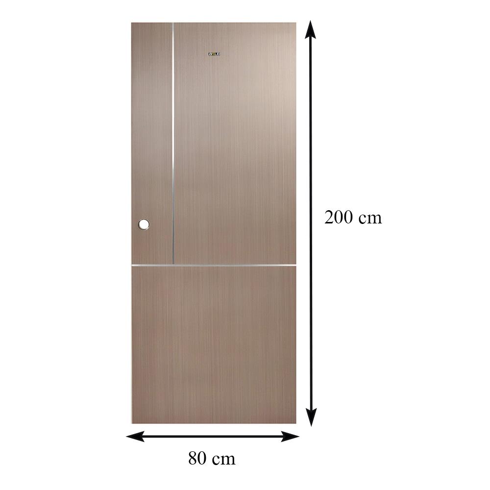 ประตูภายใน UPVC AZLE LT-11 80X200 ซม. สี SILVER GREY เจาะลูกบิด