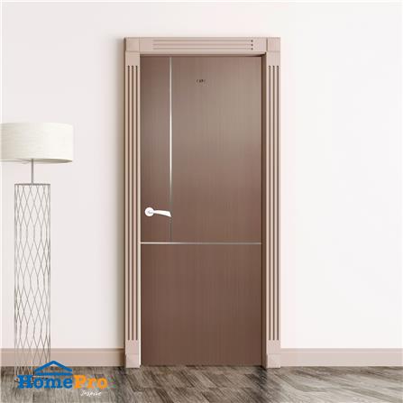 ประตูภายใน UPVC AZLE LT-11 80X200 ซม. สีวอลนัท เจาะลูกบิด_5