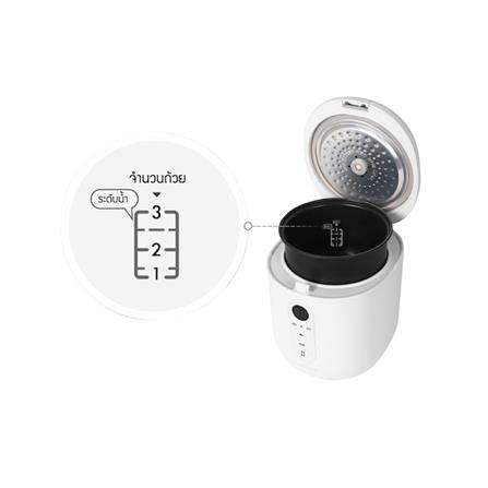 หม้อหุงข้าว DIGITAL JENNIFEROOM JRTH-R0810WH 0.8 ลิตร สีขาว_1