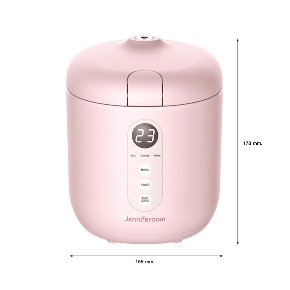 หม้อหุงข้าว DIGITAL JENNIFEROOM JRTH-R0810WH 0.8 ลิตร สีชมพู