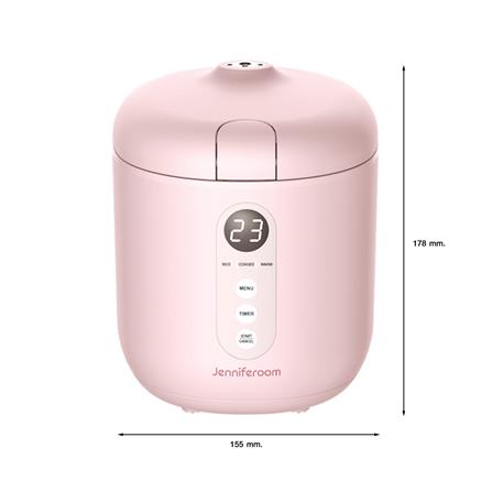หม้อหุงข้าว DIGITAL JENNIFEROOM JRTH-R0810WH 0.8 ลิตร สีชมพู_3