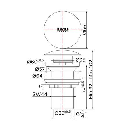 สะดืออ่างล้างหน้าแบบกด KARAT FAUCET KA-03-253-50_1