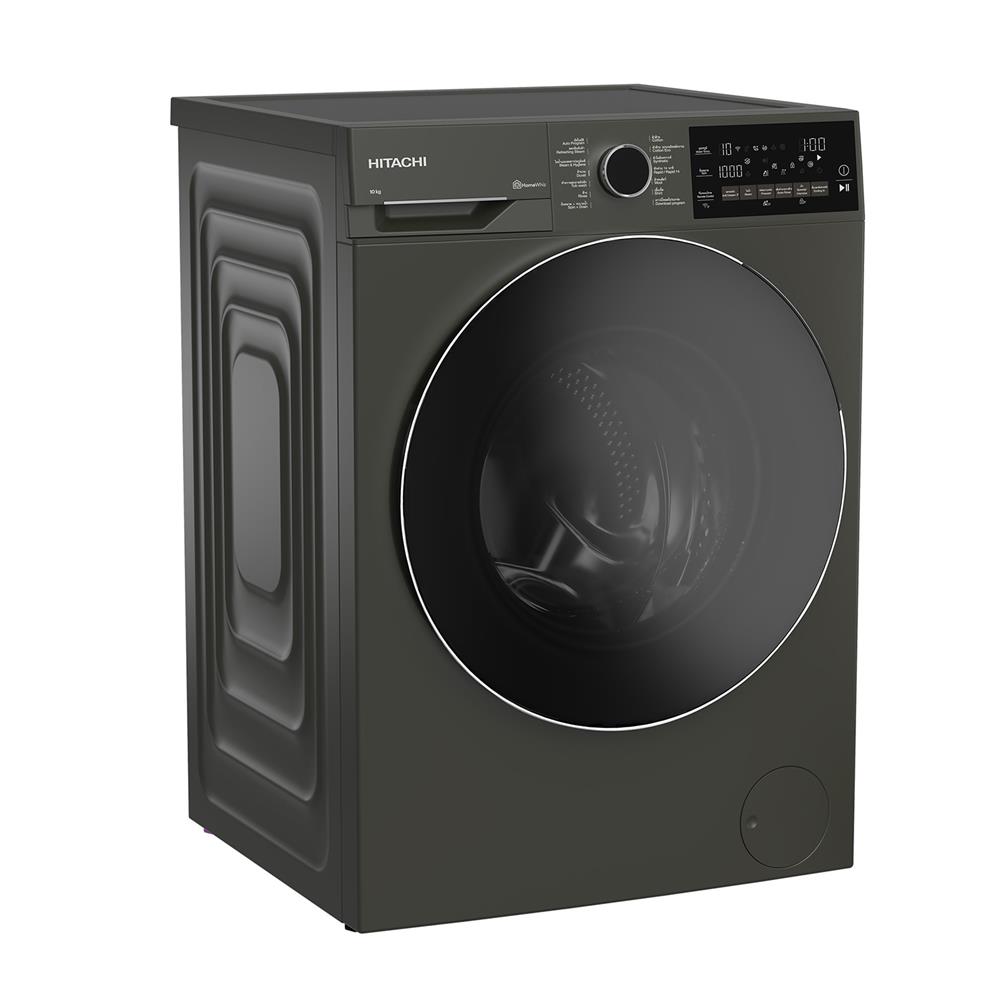 เครื่องซักผ้าฝาหน้า HITACHI BD100XFVEADM 10 กก. 1400RPM อินเวอร์เตอร์ สีเทา