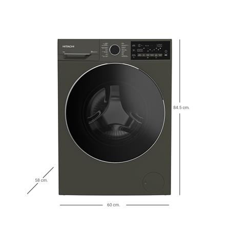 เครื่องซักผ้าฝาหน้า HITACHI BD100XFVEADM 10 กก. 1400RPM อินเวอร์เตอร์ สีเทา_5
