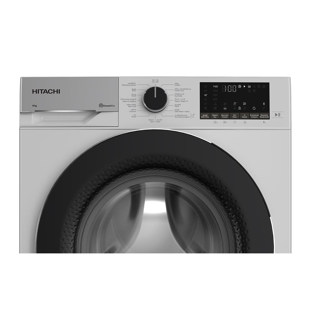 เครื่องซักผ้าฝาหน้า HITACHI BD90YFVE 9 กก. 1400RPM อินเวอร์เตอร์ สีขาว