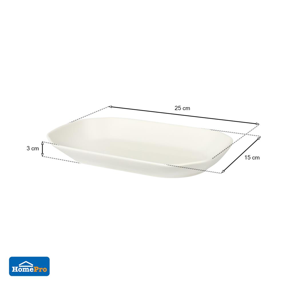 จานเหลี่ยม PORCELAIN KECH SNOW 10 นิ้ว