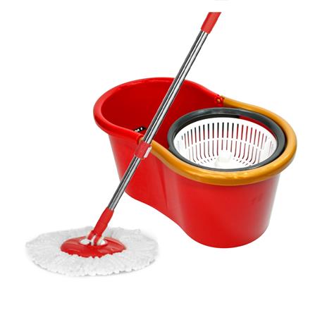 ชุดอุปกรณ์ถังปั่นพร้อมไม้ม็อบ FARCENT WW6104 สีแดง_1