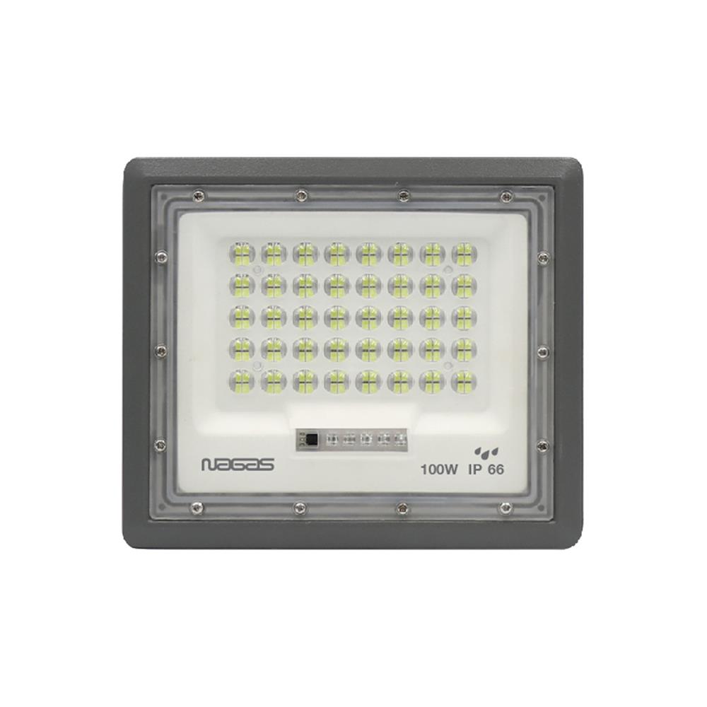 ไฟสปอตไลท์ SOLAR NAGAS BRIGHT 100 วัตต์ DAYLIGHT สีเทา