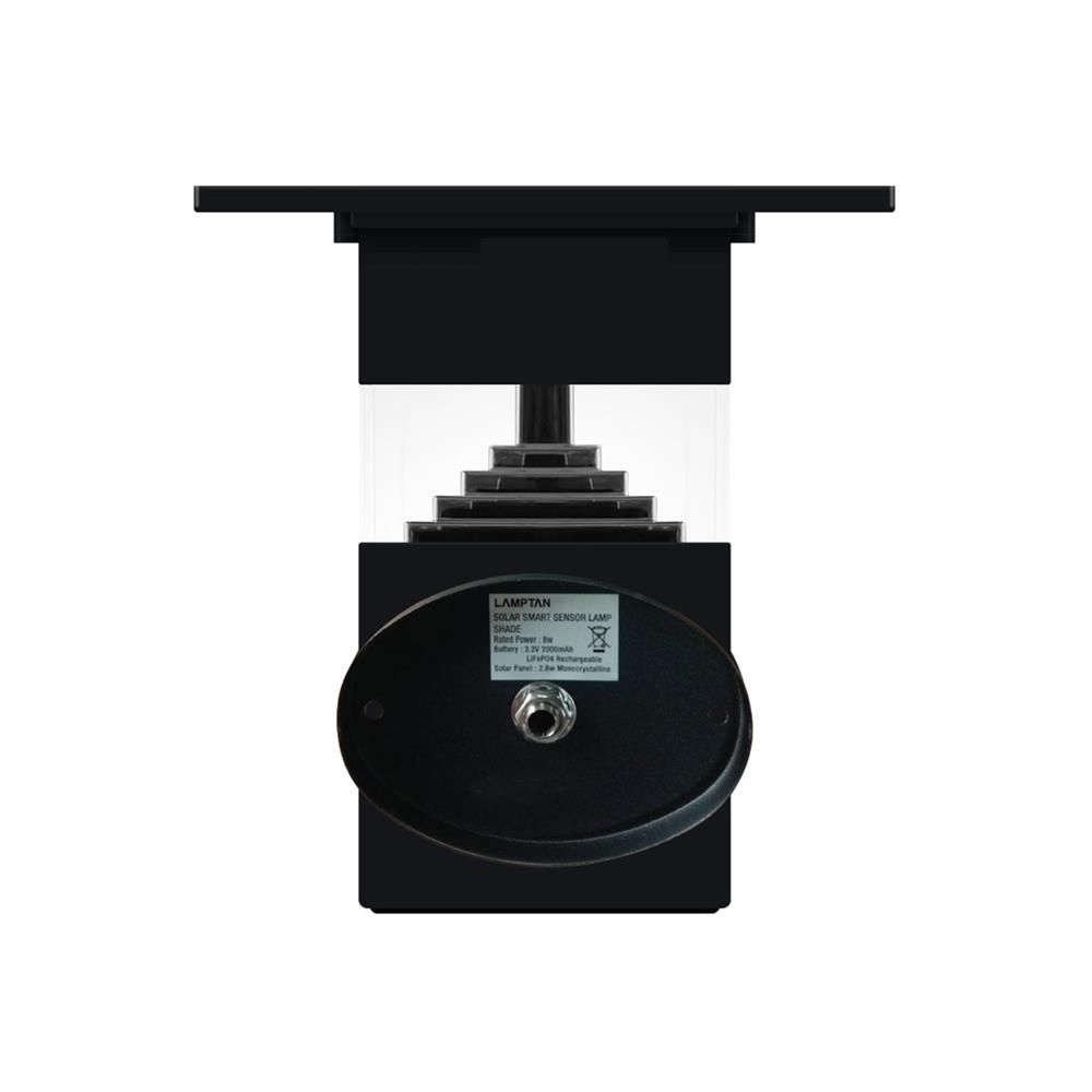 ไฟผนังภายนอก SOLAR LAMPTAN SHADE 8 วัตต์ WARM WHITE สีดำ