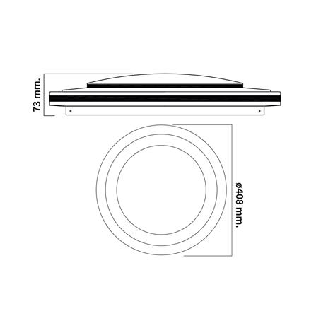 ไฟเพดาน LED TOSHIBA RLDT01C036VACTH1A 16 นิ้ว 36 วัตต์ DAYLIGHT/COOL WHITE/WARM WHITE สีขาว_6
