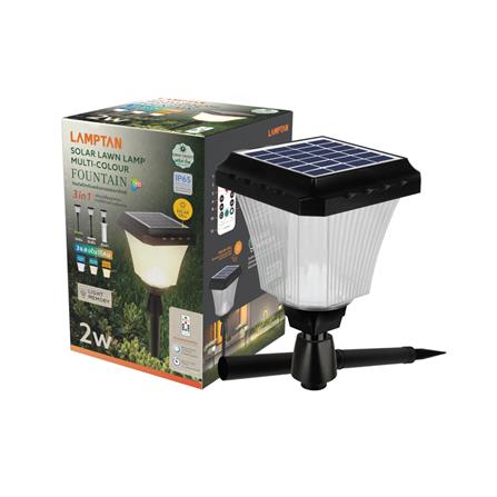 ไฟจัดสวน SOLAR LAMPTAN FOUNTAIN 2 วัตต์ DAYLIGHT/COOL WHITE/WARM WHITE สีดำ_5