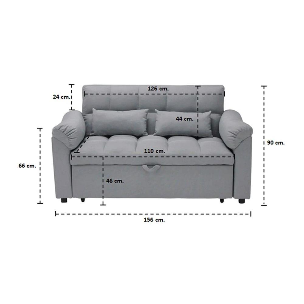 โซฟาเบด KONCEPT FLERO สีเทาอ่อน