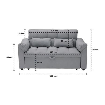 โซฟาเบด KONCEPT FLERO สีเทาอ่อน_2