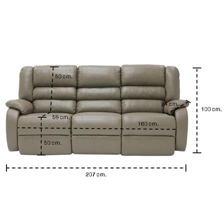 RECLINER 3 ที่นั่ง KONCEPT PICO สีน้ำตาลอ่อน_5