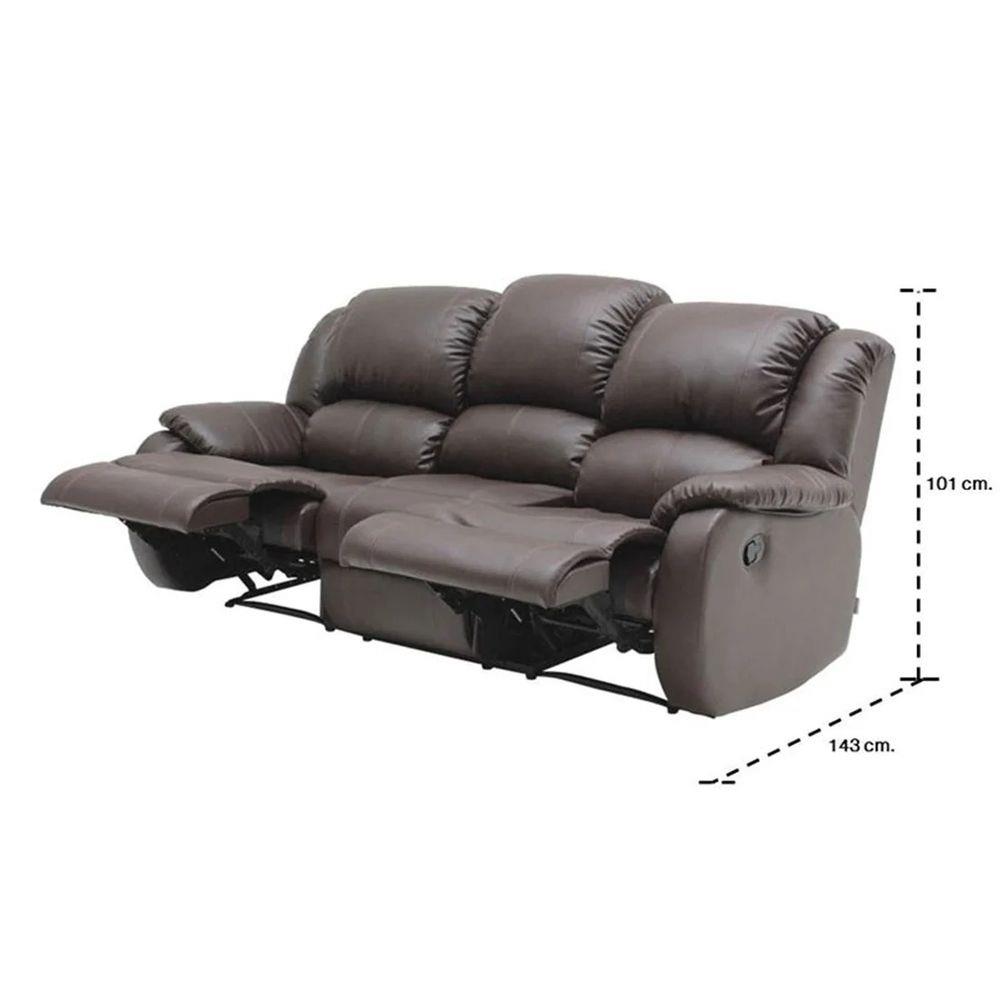 RECLINER 3 ที่นั่ง KONCEPT BANARIS สีน้ำตาลเข้ม