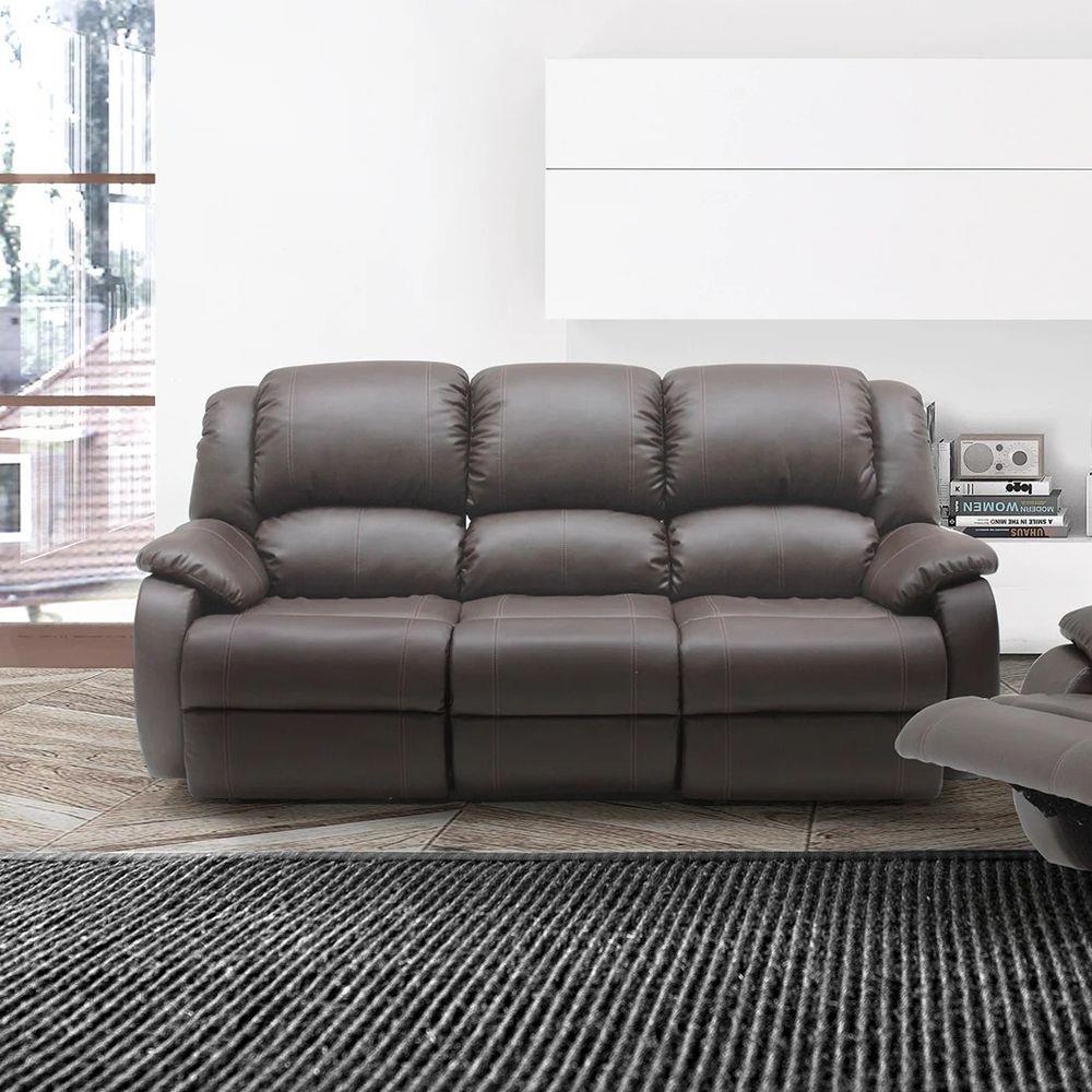 RECLINER 3 ที่นั่ง KONCEPT BANARIS สีน้ำตาลเข้ม