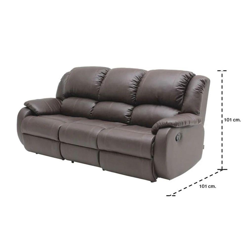 RECLINER 3 ที่นั่ง KONCEPT BANARIS สีน้ำตาลเข้ม