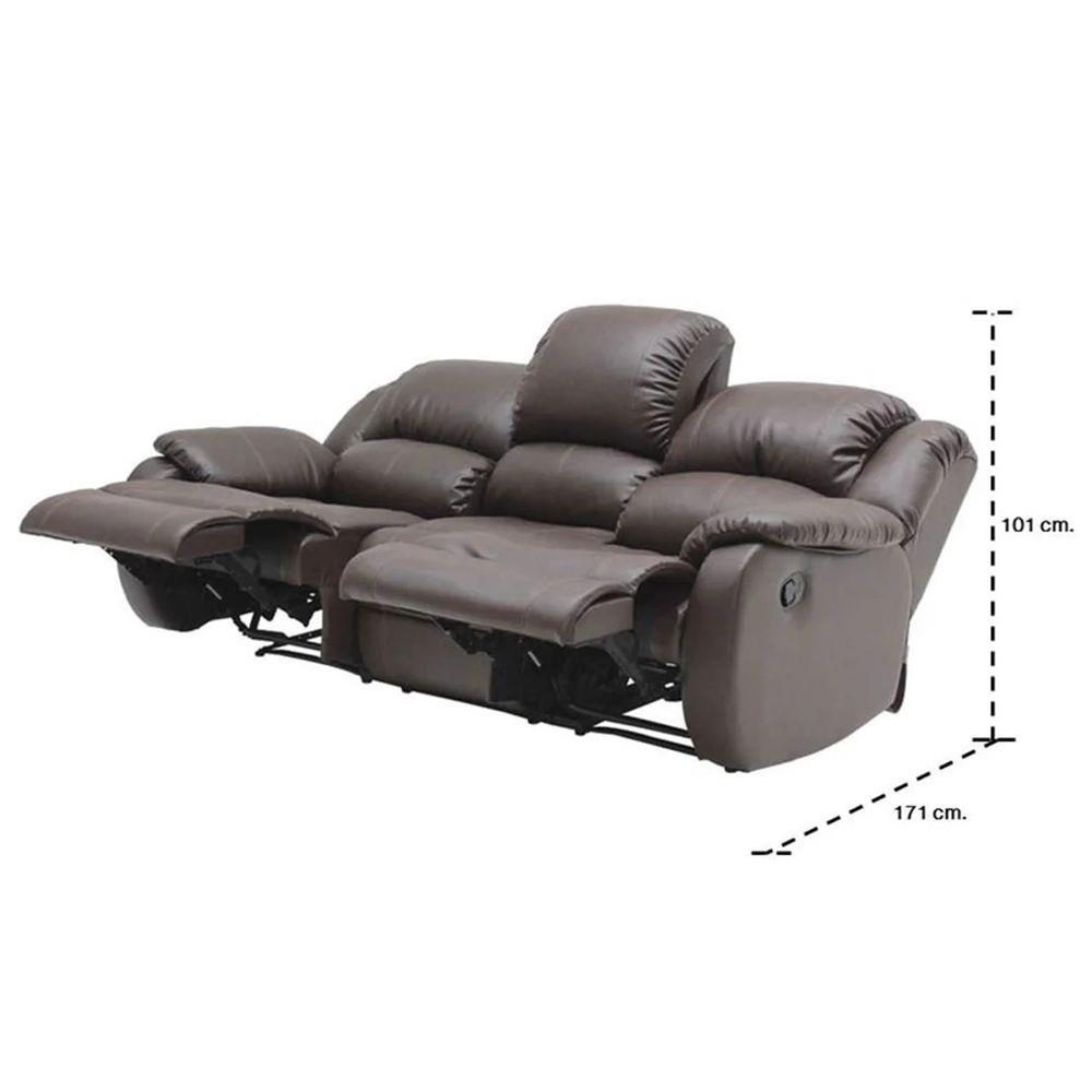 RECLINER 3 ที่นั่ง KONCEPT BANARIS สีน้ำตาลเข้ม