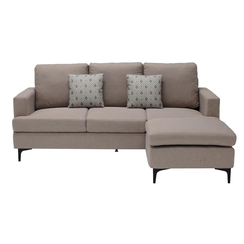 โซฟาเข้ามุม KONCEPT XILICA สีน้ำตาลอ่อน