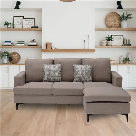 โซฟาเข้ามุม KONCEPT XILICA สีน้ำตาลอ่อน_2