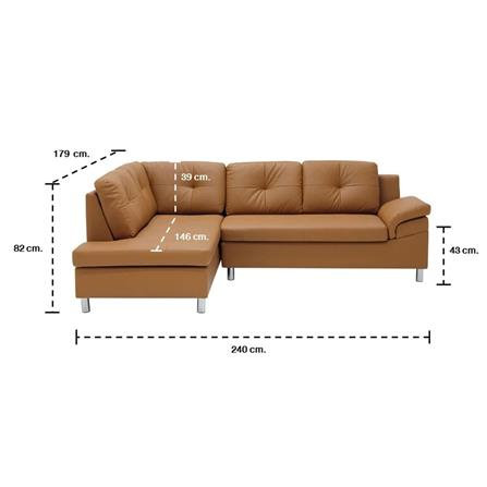 โซฟาเข้ามุมซ้าย KONCEPT TRUMBLE สีคาราเมล_3