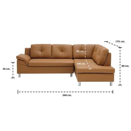 โซฟาเข้ามุมขวา KONCEPT TRUMBLE สีคาราเมล_2