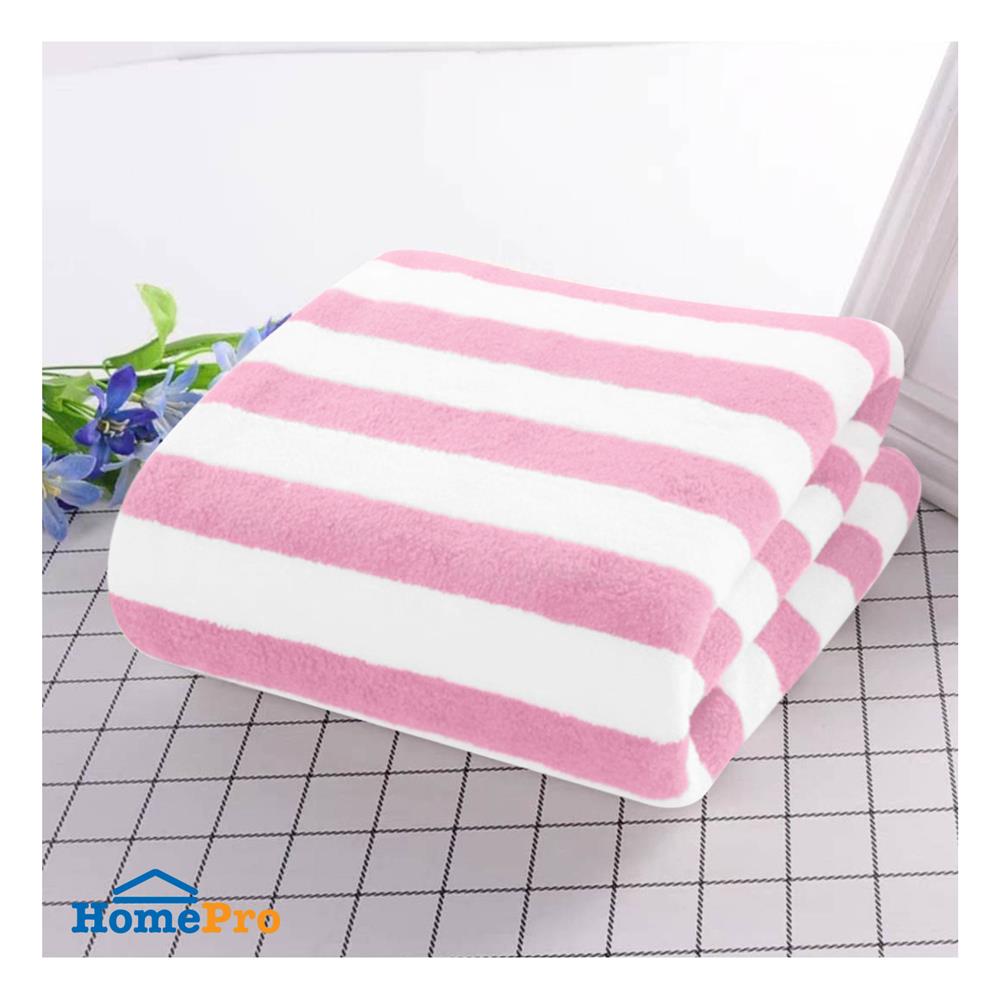 ผ้าขนหนู HANSEN 27X55 นิ้ว สี PINK-WHITE