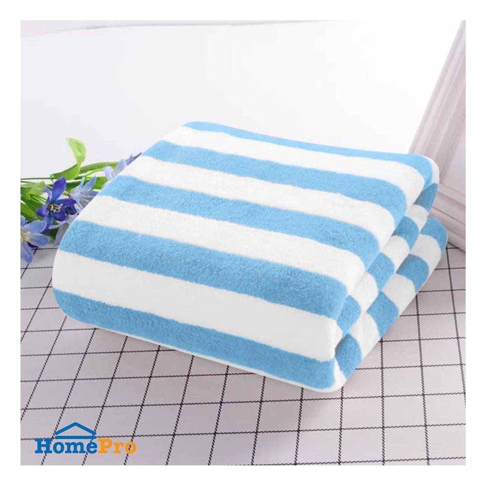 ผ้าขนหนู HANSEN 27X55 นิ้ว สี WHITE-BLUE