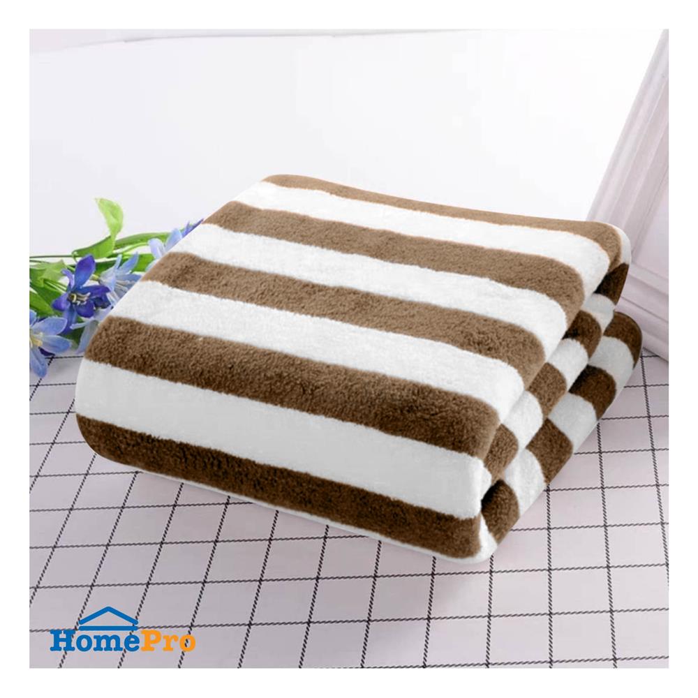 ผ้าขนหนู HANSEN 27X55 นิ้ว สี BROWN-WHITE