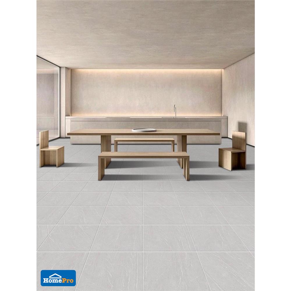 กระเบื้องพื้นพอร์ซเลน 60x60 ซม. CERGRES มิรันเต้ เทาอ่อน A 1.44