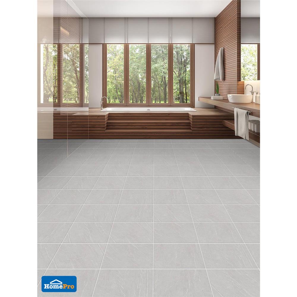 กระเบื้องพื้นพอร์ซเลน 60x60 ซม. CERGRES มิรันเต้ เทาอ่อน A 1.44