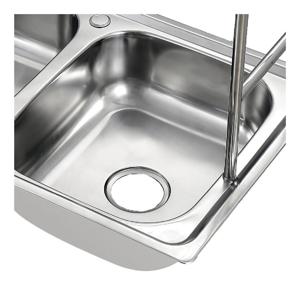 ซิงค์ฝัง 2 หลุม DYNA HOME DH-8550-B1 เงิน