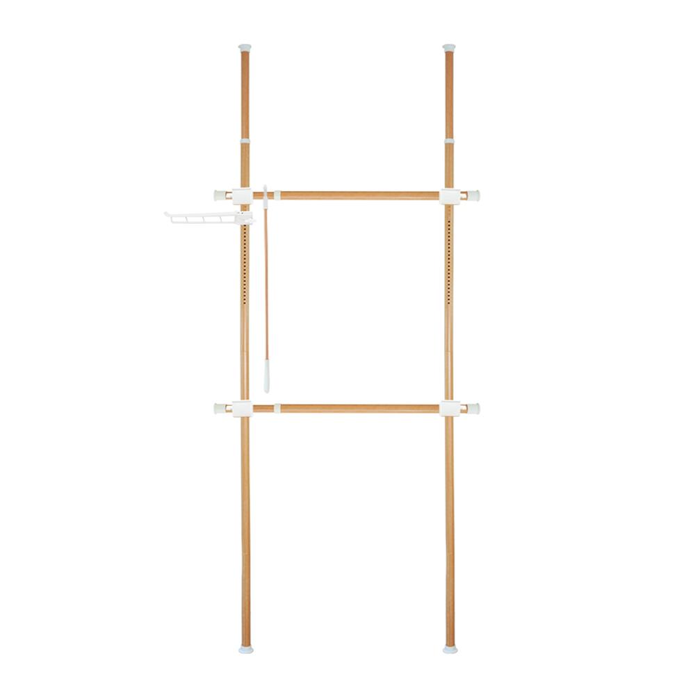 ราวแขวนผ้า 2 ราวแขวน TUGU R03M ลายไม้