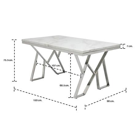 โต๊ะอาหาร KONCEPT APOLLO สีขาว_4