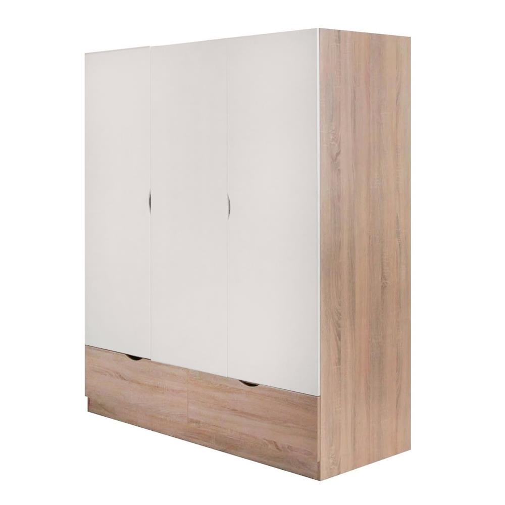 ตู้เสื้อผ้า 3 บานเปิด KONCEPT HAVIN WO150 150 ซม. สีขาว