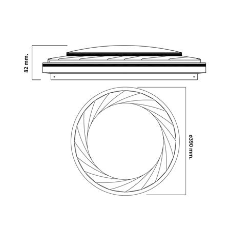 ไฟเพดาน LED TOSHIBA RLDT01C036VACTH1 16 นิ้ว 36 วัตต์ DAYLIGHT/COOL WHITE/WARM WHITE  สีขาว_6