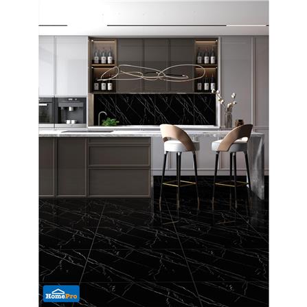กระเบื้องพื้นพอร์ซเลน 60x60 ซม. TARA ไดมอนด์ ดำ A 1.44M2_1
