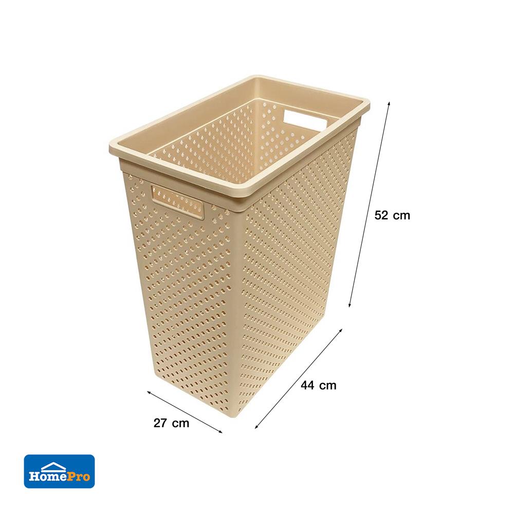 ตะกร้าผ้าเหลี่ยมสูง PLIM SAND 14760 สีส้ม