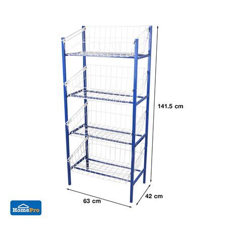 ชั้นวางของ 4 ชั้น ME LIVING SUPER 42X63X141.5 ซม. สีน้ำเงิน_4