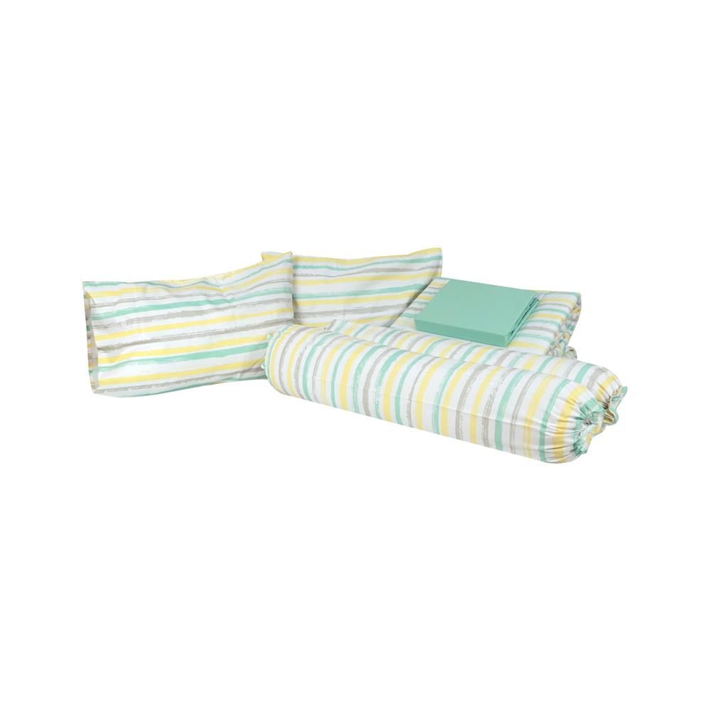 ชุดผ้าปูที่นอน 5 ฟุต 6 ชิ้น HOME LIVING STYLE MIAMI GREEN