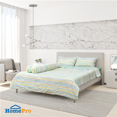 ชุดผ้าปูที่นอน 5 ฟุต 6 ชิ้น HOME LIVING STYLE MIAMI GREEN_0